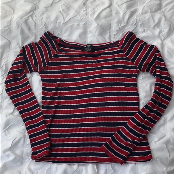 Stripped off shoulder top - Picture 2 of 2